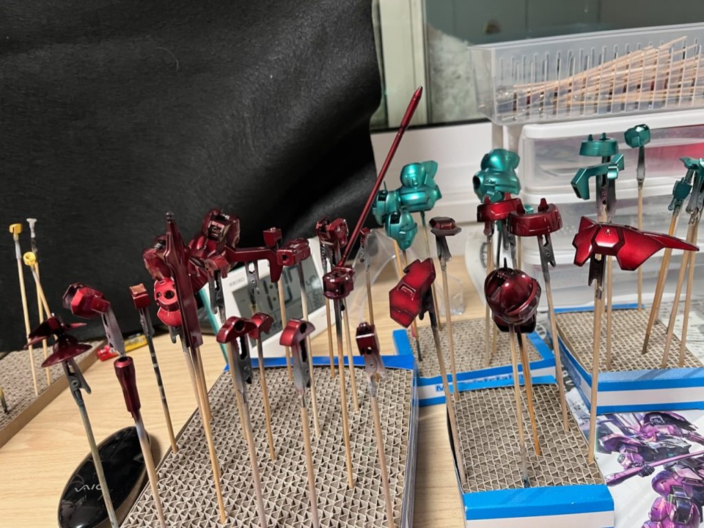 つや消し吹く前はツヤツヤでした。