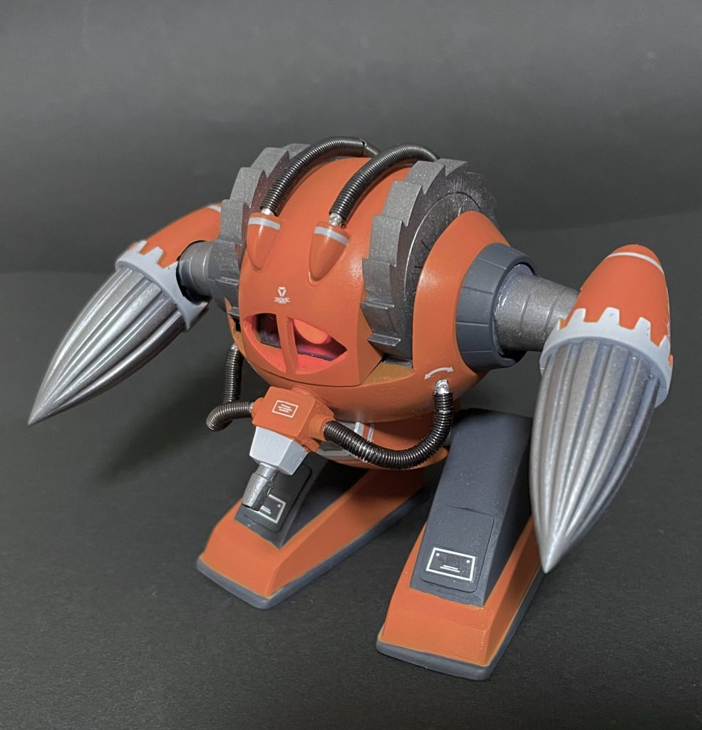 ドリル先端をシャープ化。パイプをスプリングに置き換え。股関節をハノ字加工。