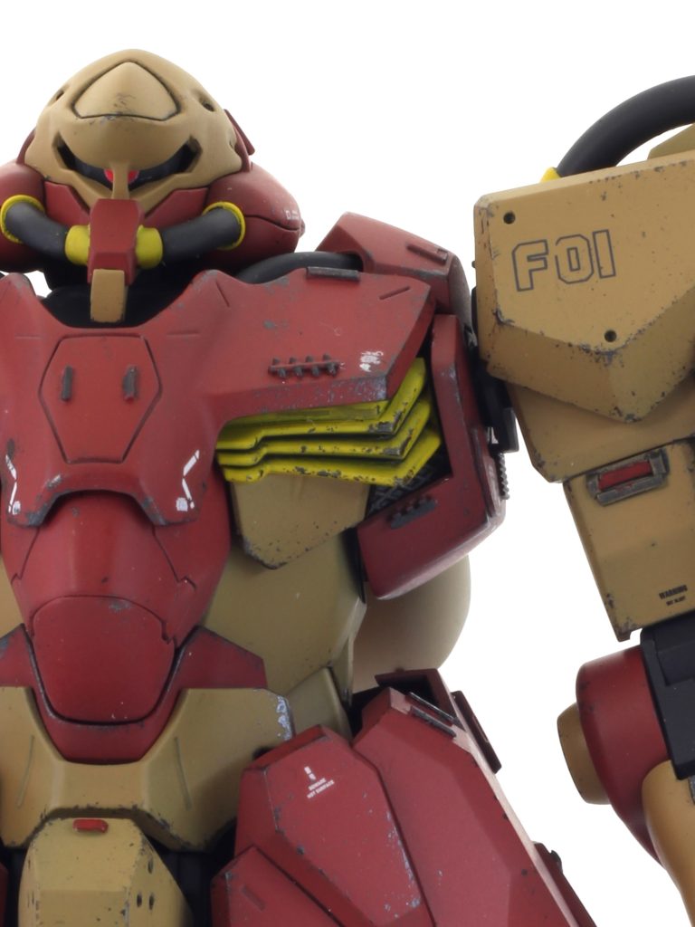 胸ダクトの下にメッシュディテール二の腕にメカディテール脇の下にメカディテールなど