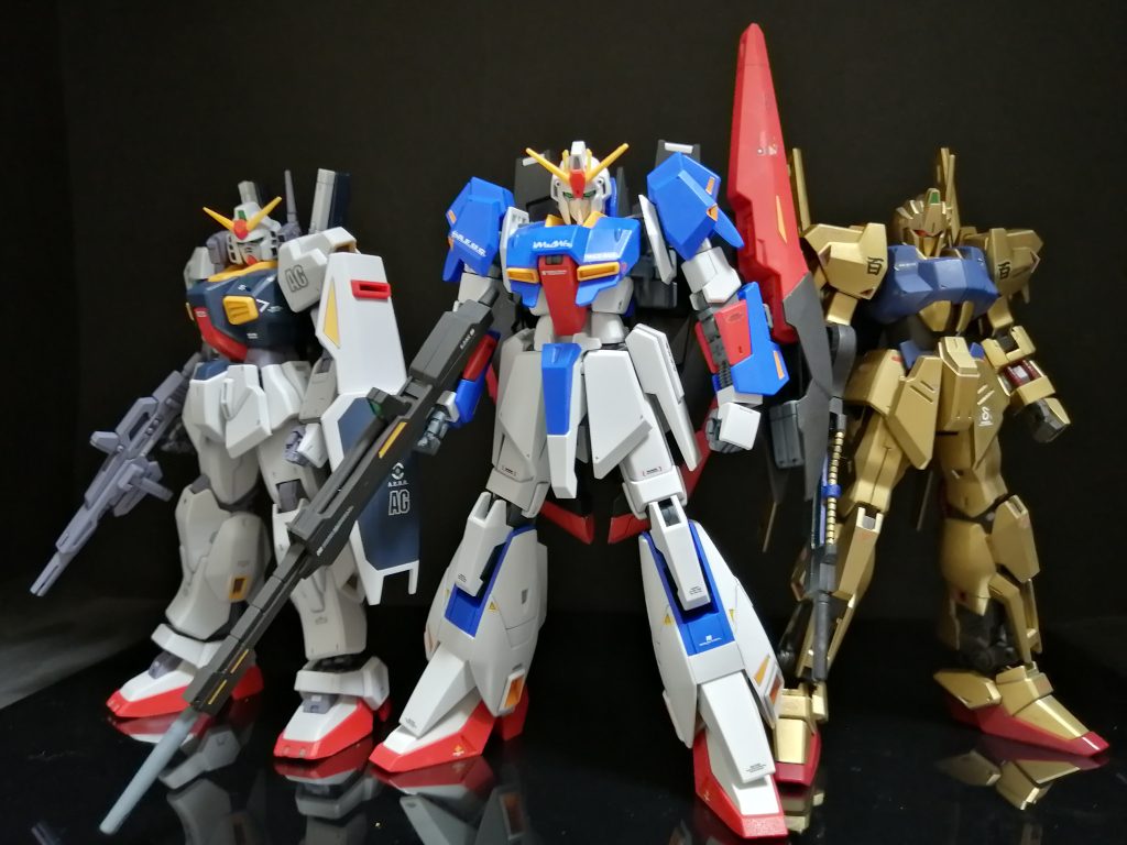 グリプス戦役セットがそろいました。この３機が好きです🤩最後まで見ていただき、ありがとうございます😸