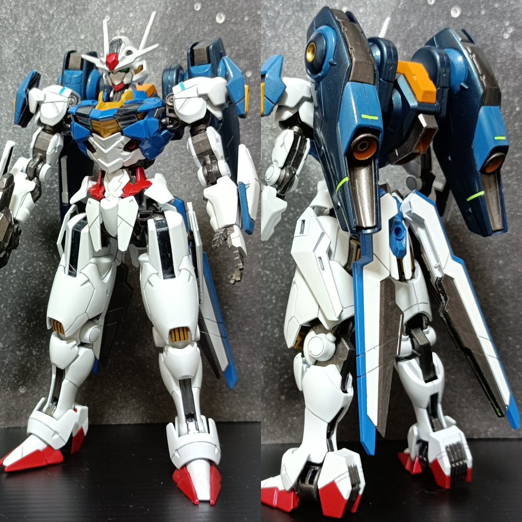 エアリアルに装着しての前後ショットエアリアルを塗装したときに調色していた青色が残っていたので、一体感が出るようにオリジナルの配色にしてみました。