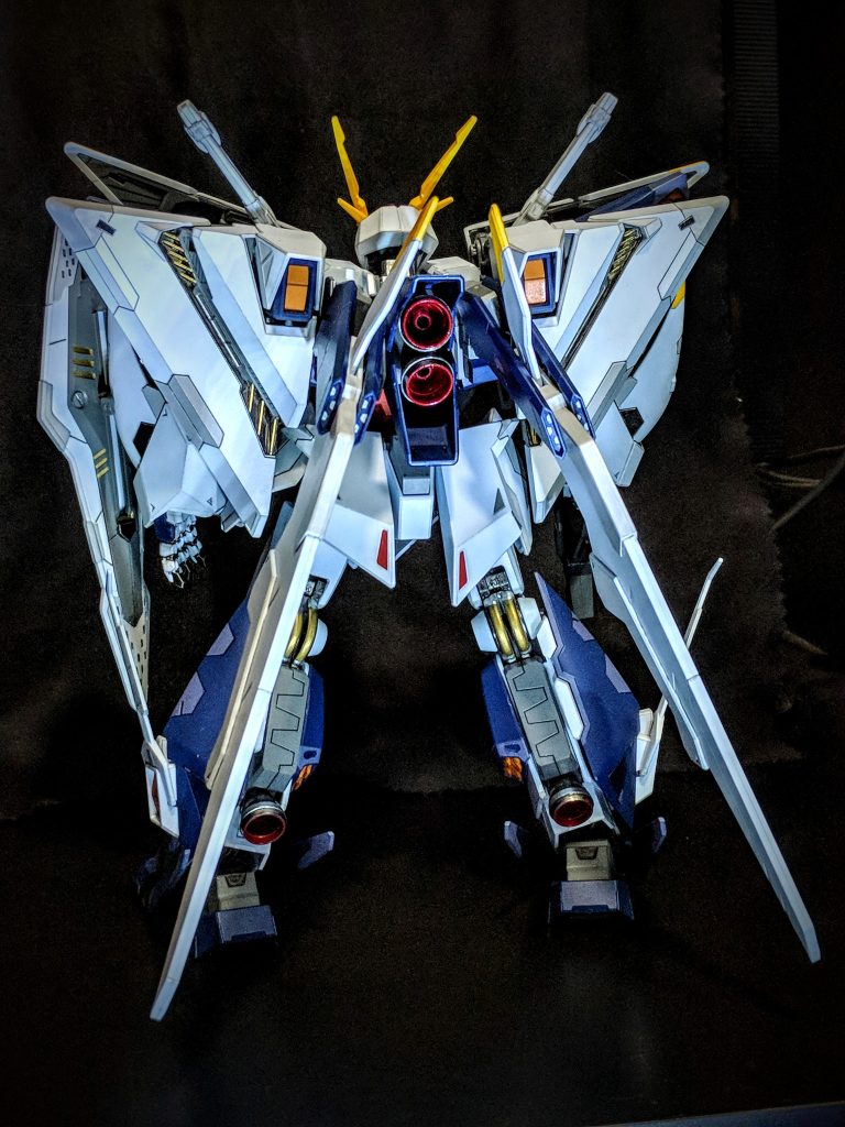 バックショット。これならフレームが見える。フレーム塗分けは全てガンダムマーカー（細先）で。最近ネットで話題のDON-GURIさんの手法にインスパイアされました。