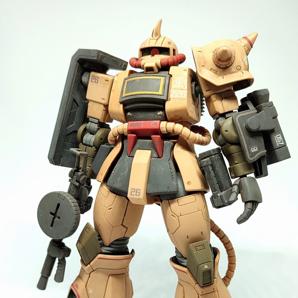 ガンプラ改造完成品、ザク・デザートコマンダー、ウェザリング