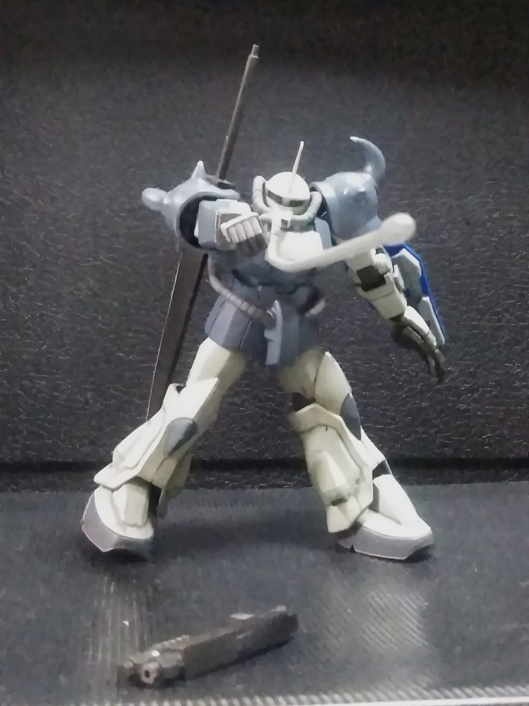 慣れないヒートロッドも使ってみせます。