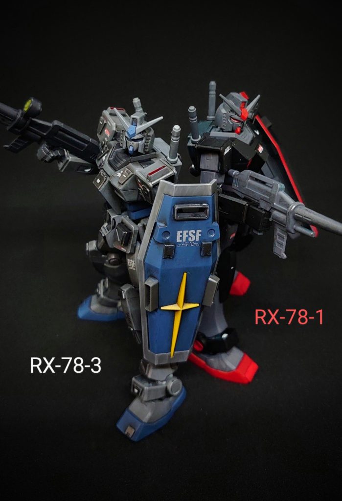 以前作成した、EGのプロトタイプガンダムと並べてみました。