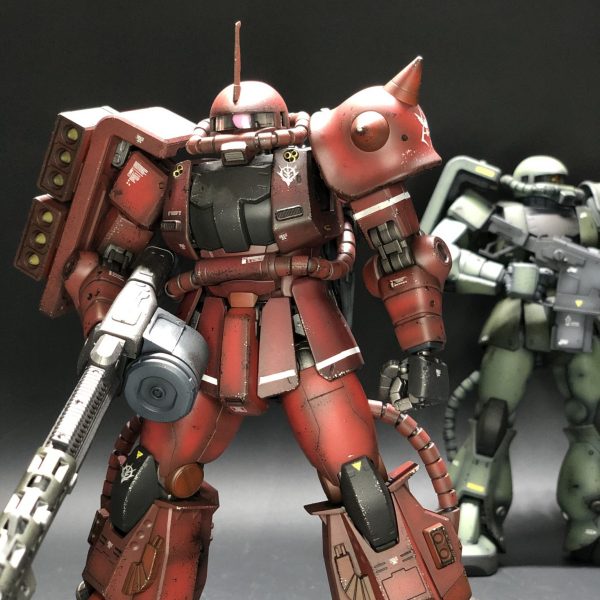 三連星の高機動型ザクをシャア専用に