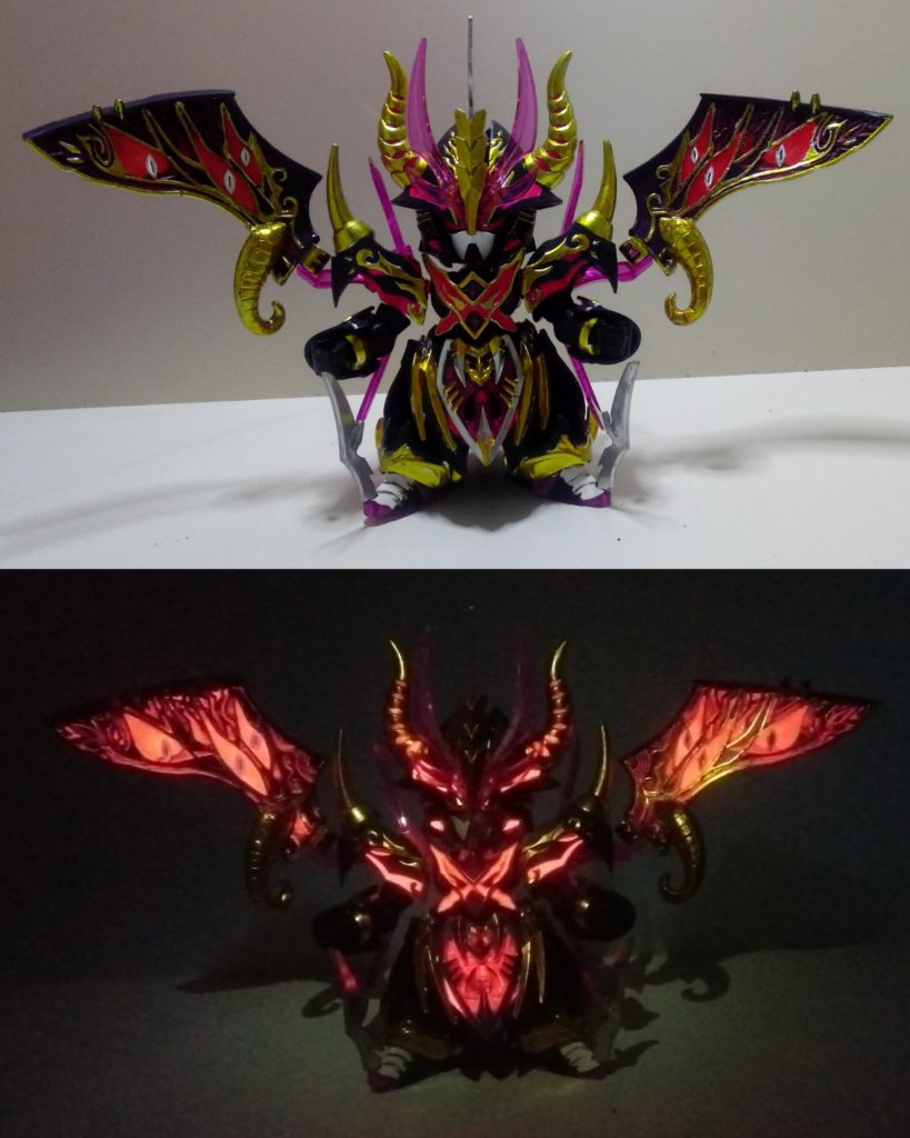 暗所でのUV照射下