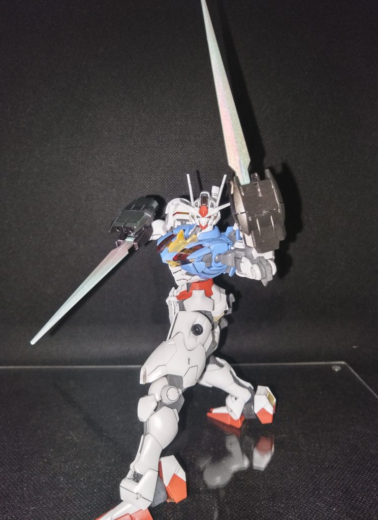 ベイオネットは着脱可能なのでエアリアルも使います(*´ー`*)尚、娘のエアリアルがDSに負けて未完成な為にこのエアリアルはお揃い撮影できる日まで未改造(;´Д⊂)