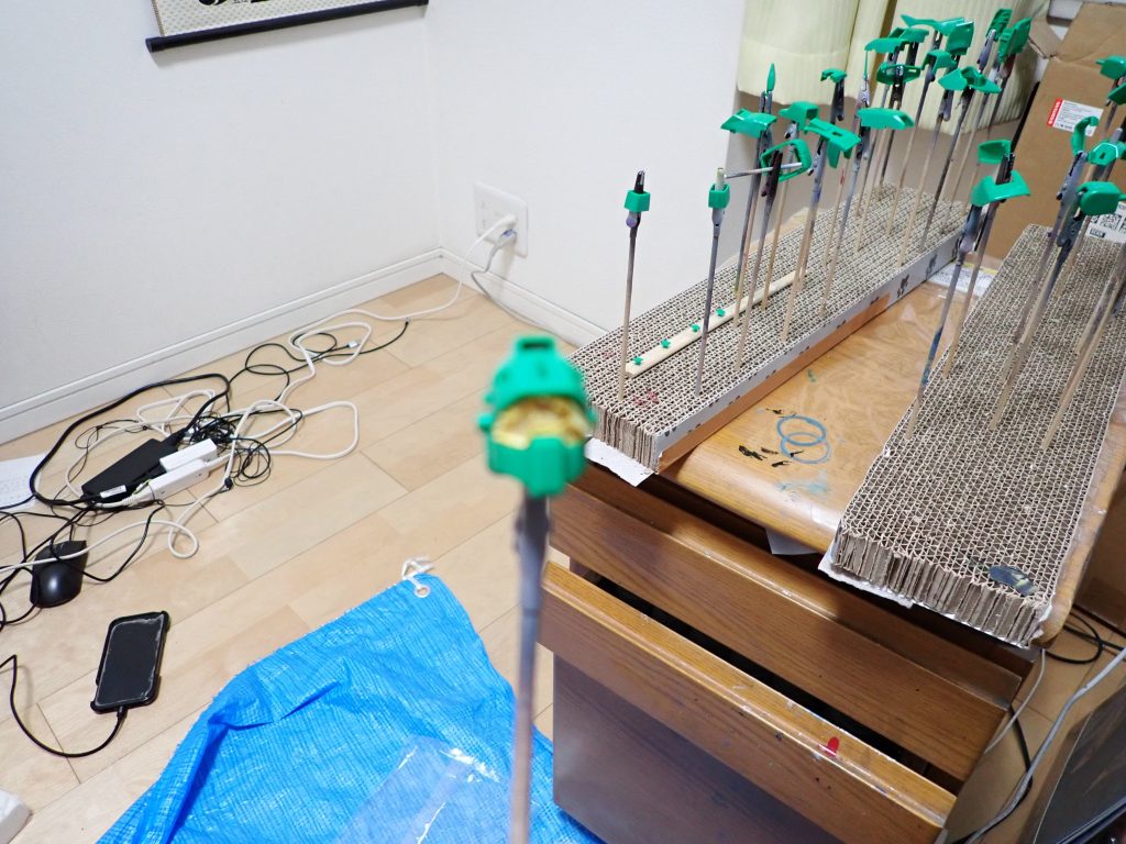 頭部のマスキング。ピンボケしてすみません。