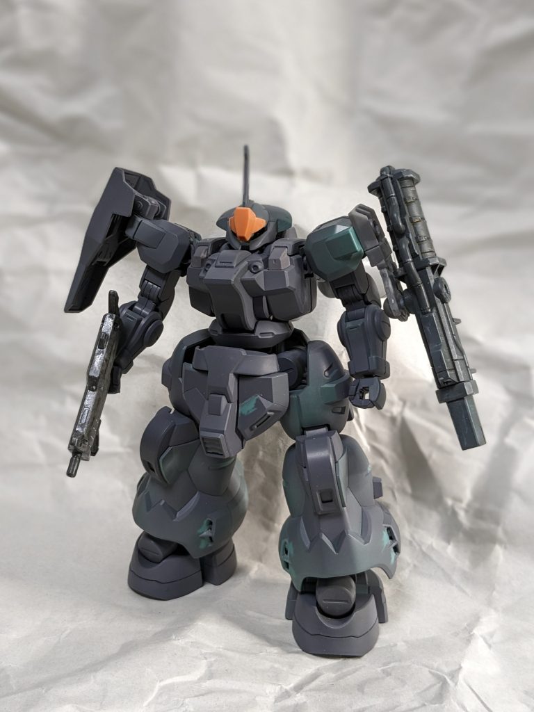 メカサフヘヴィを塗ってチェック。顔がカッコよくなればある程度は大丈夫そうなので次へ。