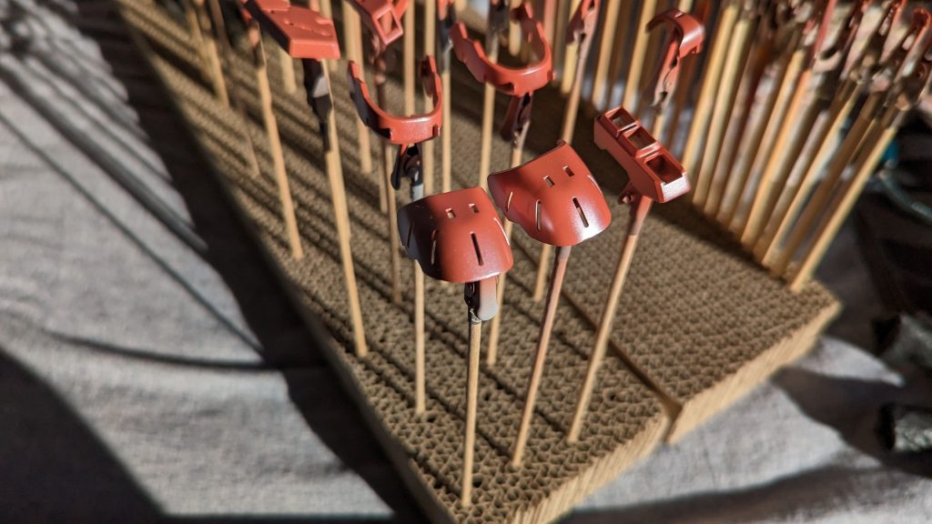 光が当たったところに「パール載ってるのね」ぐらいでパール載せを止め~の。