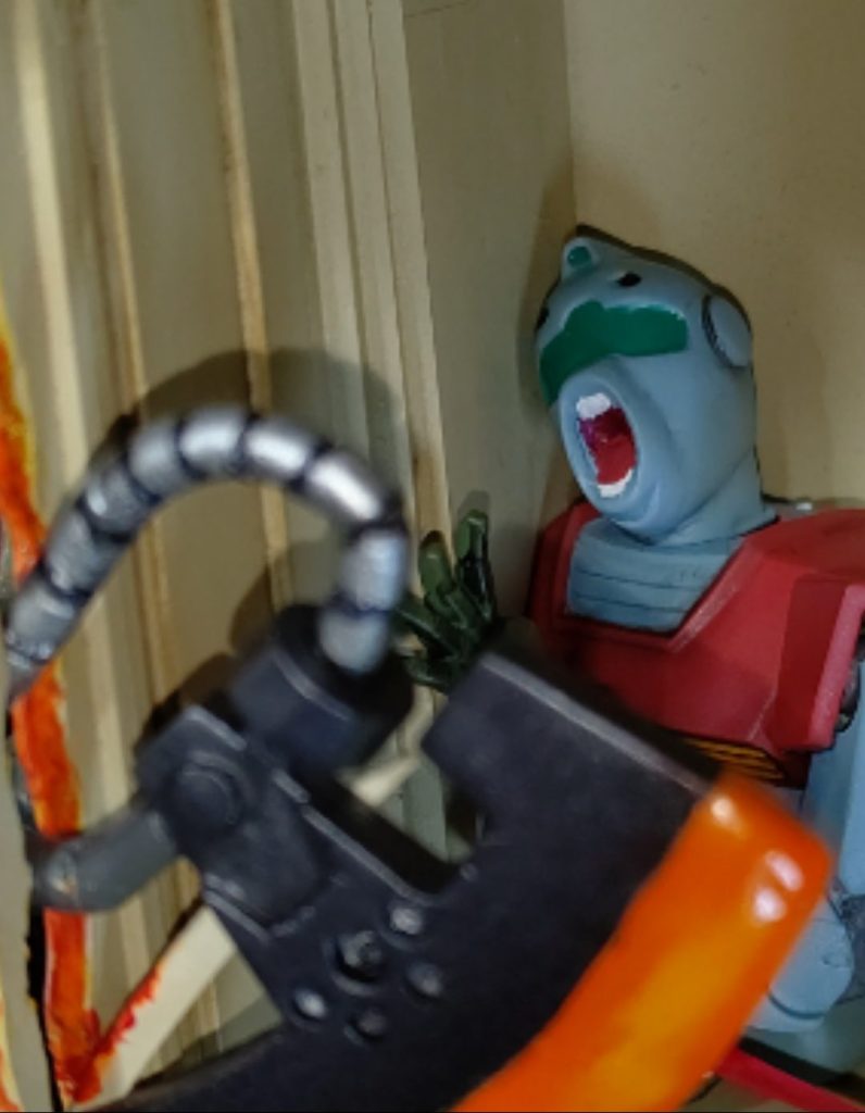 妻のウェンディは、ジムが迫真の演技で恐怖を演出してくれました！