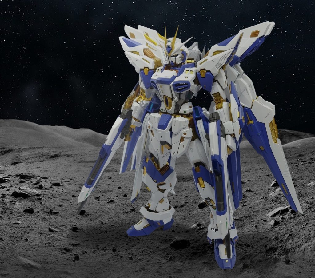 作品名：<p>「2代目MGEXストライクフリーダムガンダム」の写真を使用して合成写真を作ってみました。 背景画像はフリー素材を使用しています。</p>