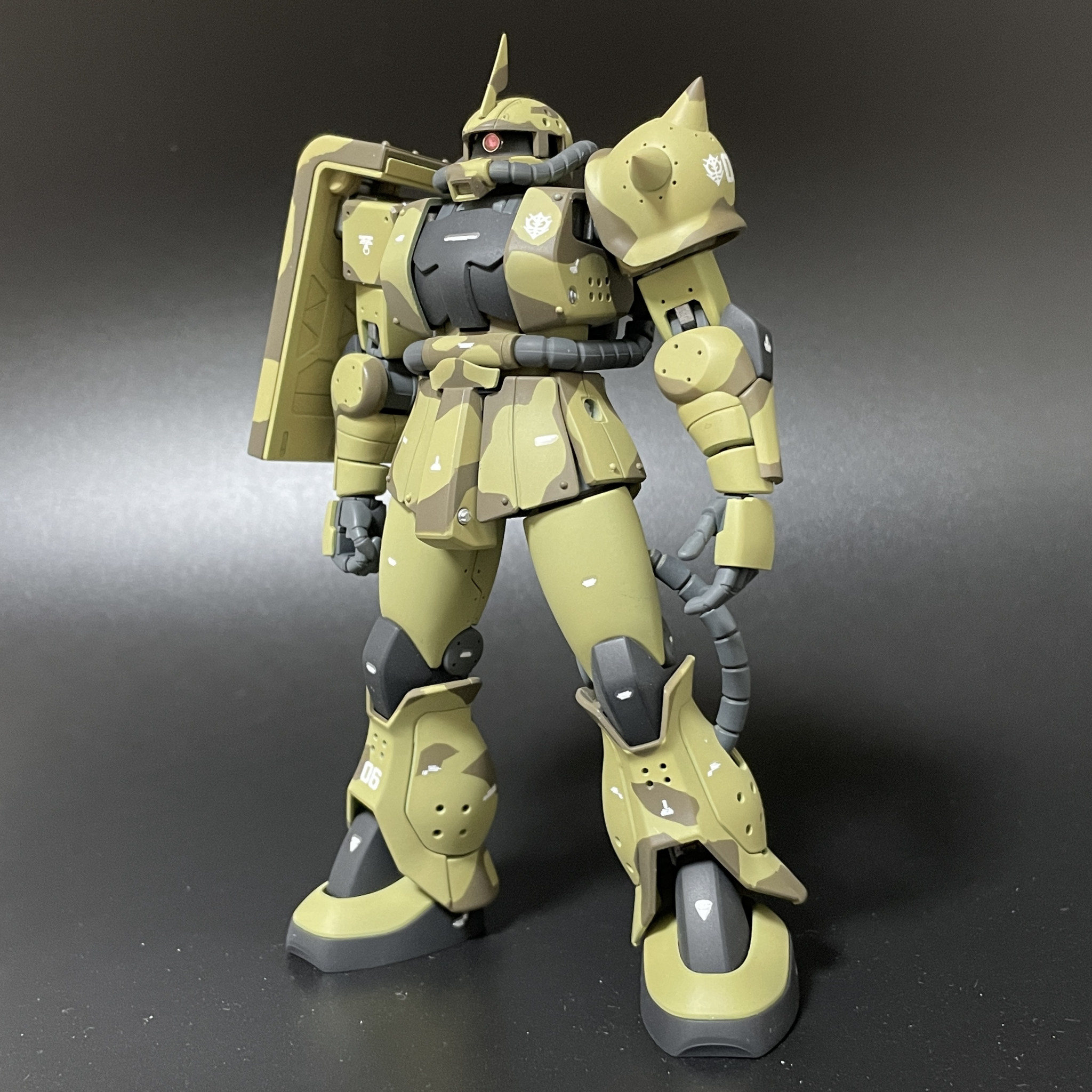 ガンプラ HGUC 1/144 MS-06 ザクⅡ オリジナル迷彩塗装 完成品 【気質