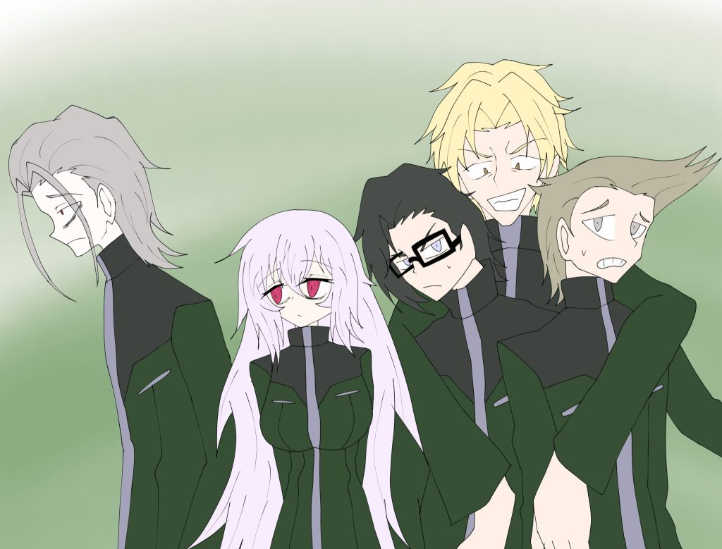 オマケ絵ハウンド隊の初期メンバークレイン、シェクト、エッド、トレーサー、トロイと当初は五人だったけどガンプラ作るうちにキャラが増えた。ので何人かには死んでもらいましょう🎵