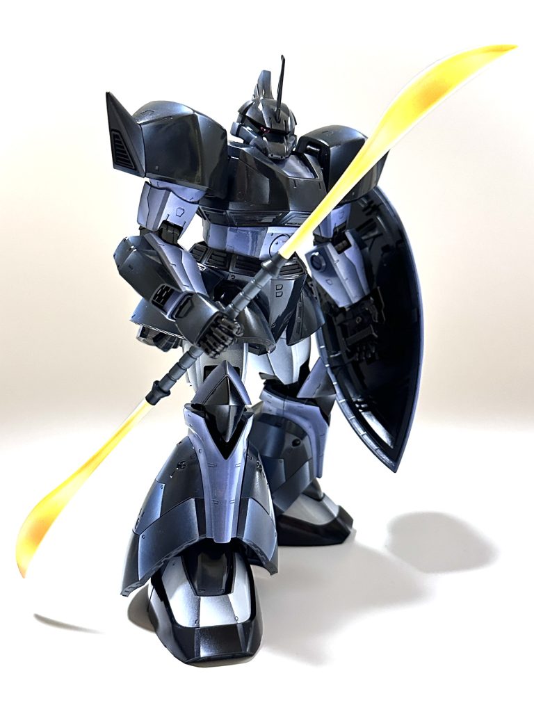 騎士っぽいポーズで。