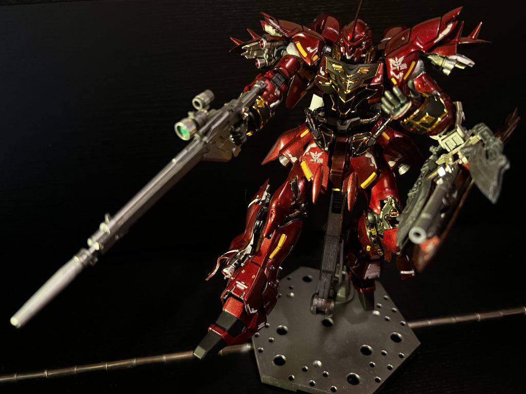 シナンジュ RG キャンディ塗装＋メタルパーツによるディテールアップ–3枚目/制作者：@ffxi1031