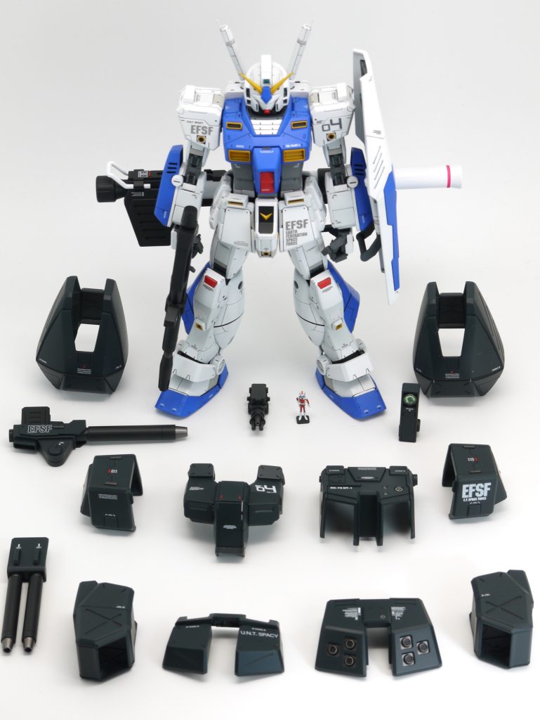 アレックスはRX-78-2と同時期に開発されたはずなのに別物に見えるなー、と感じていました。ミキシングによって、少しは兄弟機に見えるようになったかと思います。オリジン版とのミキシングによるアレックスはいくつか見たことがありますが、3.0ベースは珍しい(?)でしょうか。こちらもヤフオクに出品し、HGUCハイザックカスタムを超えて私の中の過去最高額にて落札いただきました。コレを糧に次も楽しくつくります。ご覧いただき、ありがとうございました。次は少し気楽につくれるものにしようと思います。