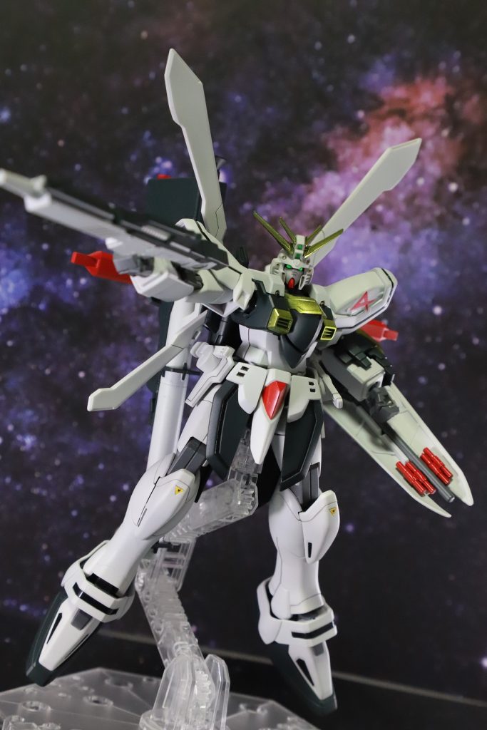 白:クレオス MSホワイト01黒:クレオス ネイビーブルー赤:クレオス シャインレッド+モンザレッド(1:1)金:クレオスGXメタルイエロー(混合サフ後⇒GXブラック)