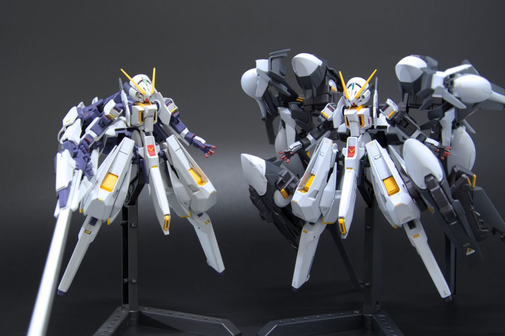 昔作ったほぼ素組のものと比較。フレームのカラーを濃い目にしたので印象が変わりますね。