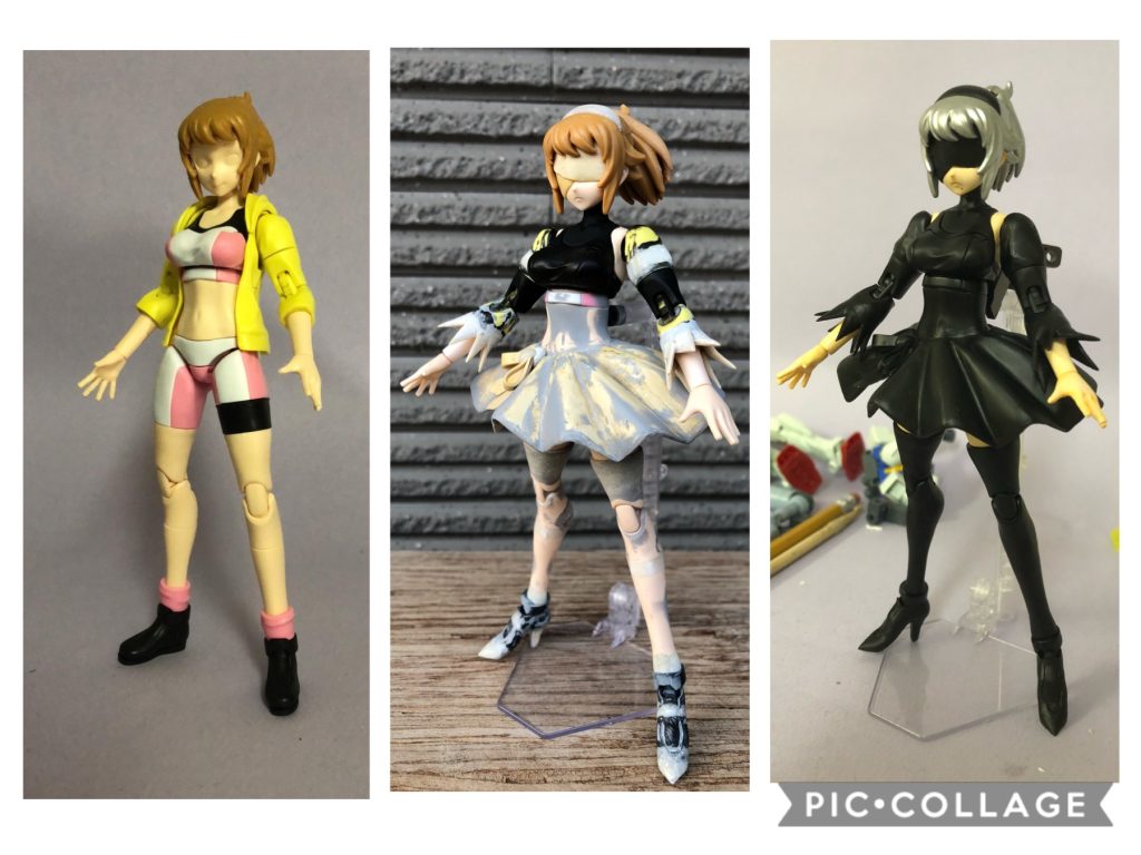 I made the legs longer and high heel also