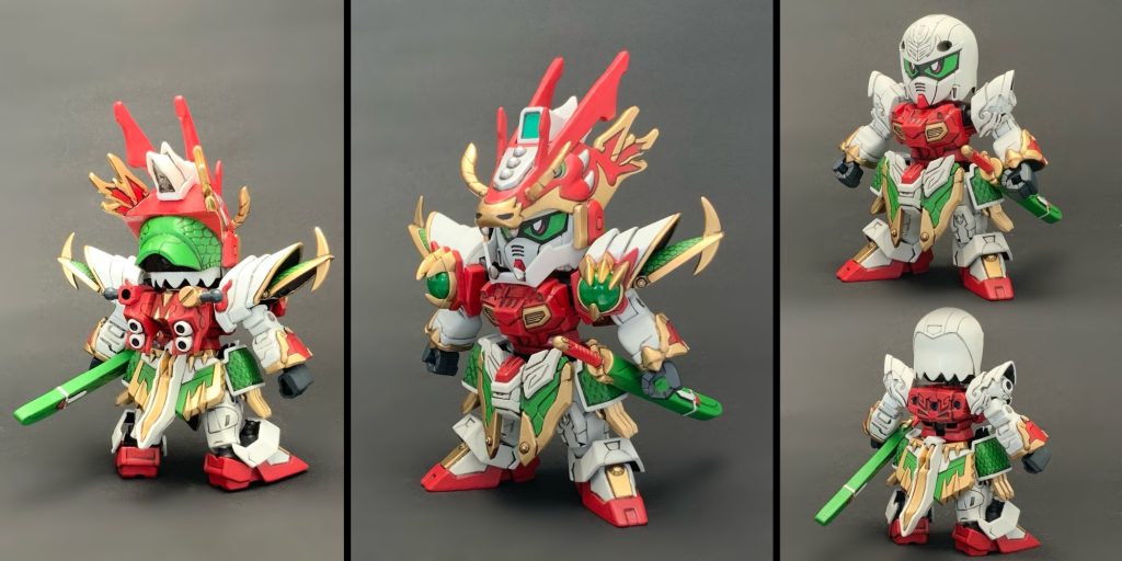 ●素立ち軽装タイプと、紅龍鎧の一部を装備した状態だ!背中のディティールがよく見えるよ!