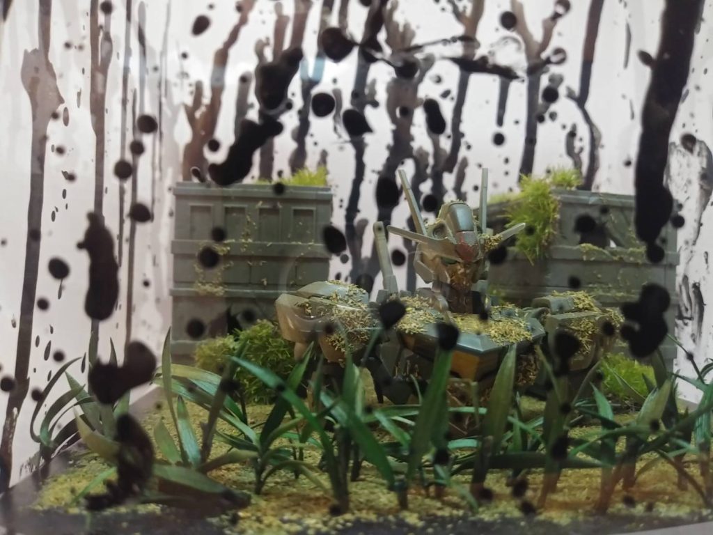 一度イラストを見た時から再現したいと思っていたのですが、それだけでなく本編の闇が深そうな雰囲気も加えた作品にしたくなり、原作を見ると理解できるような作品を目指しました。まだまだ技術が未熟ですが、応援して頂ければ幸いです。