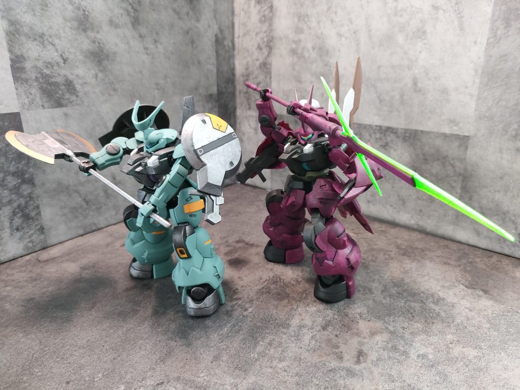 前に作ったお兄さんと一緒に。水星の魔女第2期が楽しみです。