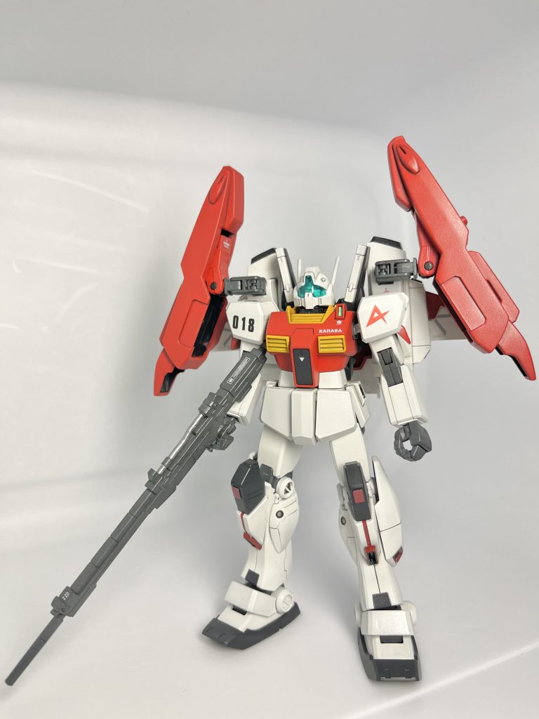 もしもZプラスでなくGディフェンサーを装備したジムIIIが配備されたらという設定で作りました。