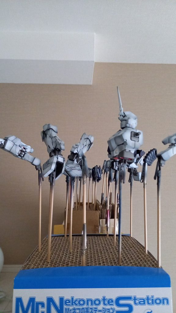 トップコートを吹いて完成です。