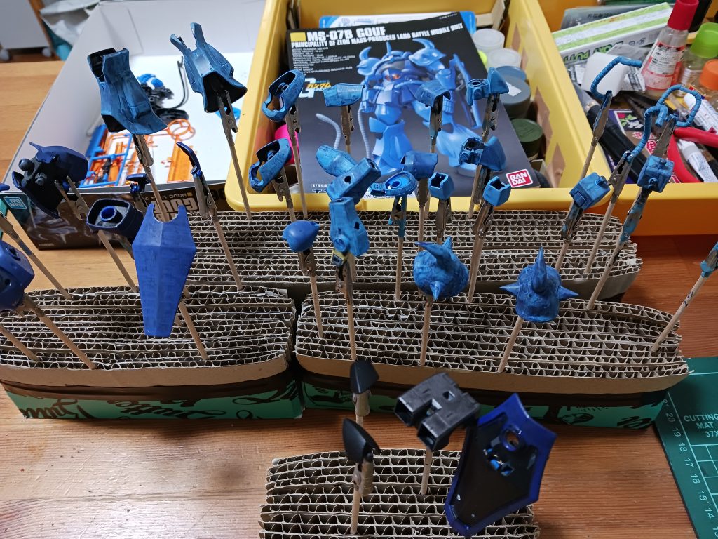 初めて黒立ち上げ塗装をしてみました。最初は不安しかありませんでした汗💦