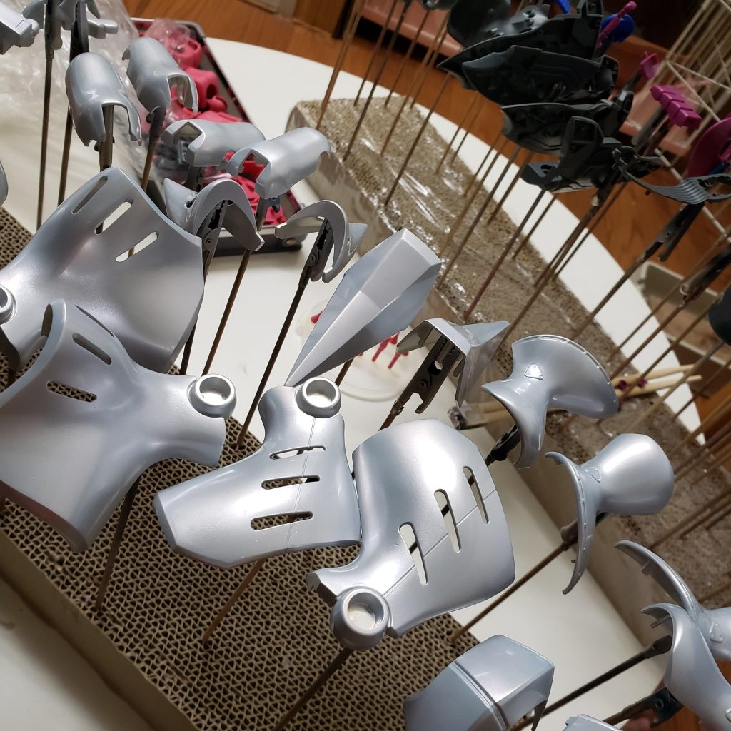 これは塗装後組み上げる直前の写真です。ここまで見てくださってありがとうございました。