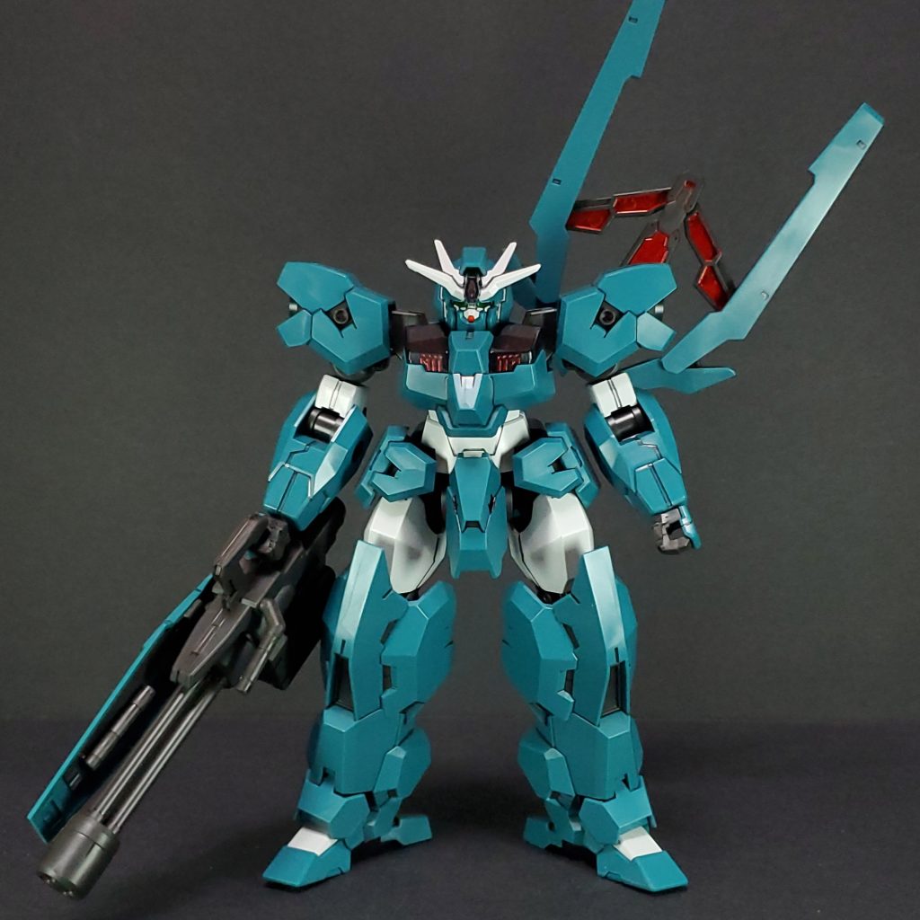 フェーズドアレイキャノン展開状態。今回は発光状態、第1期最終話で見せたパーメットスコア4での状態で作っています。