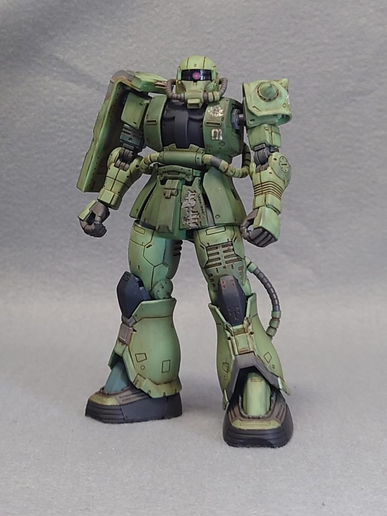 プレバンのドアンザクを素組みして成型色生かしての部分塗装と汚しで簡単お手軽に仕上げてみました。やっぱりくちばしが長いです(^o^)