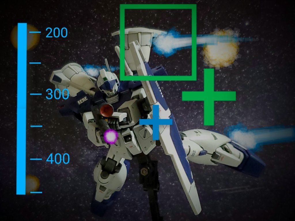 バウアー中佐は射撃スコープを覗き、驚愕する❗なんと、ジムカスタムの機動性に精度の高いオートロックオン機能が追い付かない😅💦