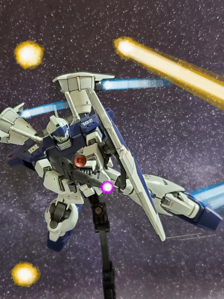 機動性を活かし戦場を駆け巡るジムカスタム高機動型👍✨日々現れるジオン残党軍を次々に撃墜する🎶0083年11月10日、連邦軍はコンペイトウにて観艦式を挙行😎✨デラーズフリートはこの観艦式を標的に、ガンダム2号機の核弾頭を使用する事が予想される😓ジオン部隊は各所で陽動作戦を展開しガンダム2号機の所在を撹乱しているようだ❗