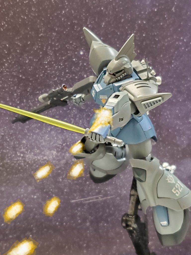 反撃の間を与えず110㎜速射砲を乱射✨さらに追い込むゲルググM～🎶