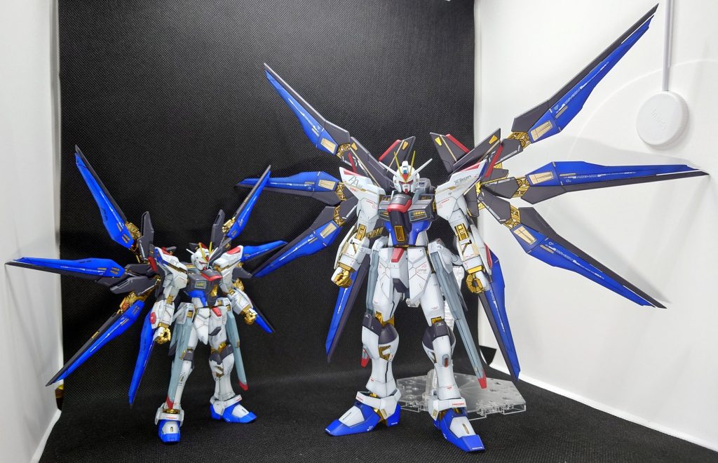 以前に作製したRGと比較。いつか、これにPGとMGEXを並べてここでアップしたいと思います!!!