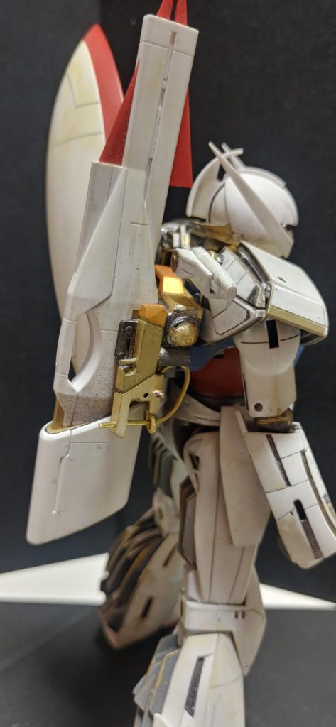 バックパックを装着　横から見るとこんな感じ