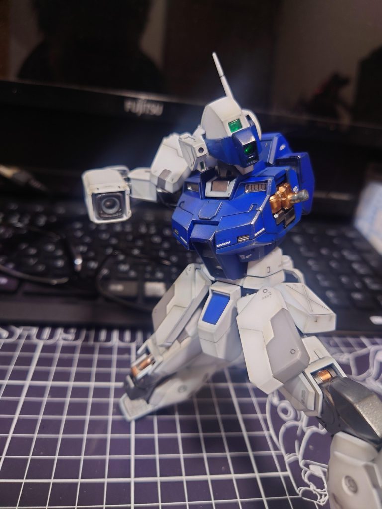 ドライブラシとウェザリングマスターで陸戦機感を出して終了😊