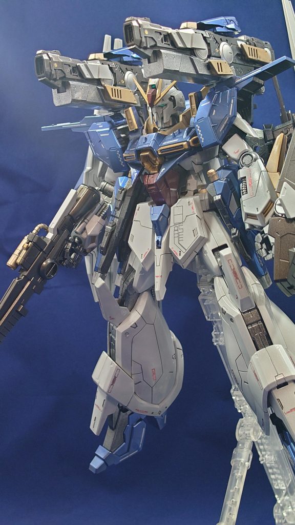 表紙にも使ったバスター発射!連結アームはもっとゴツくしても良かったかも。