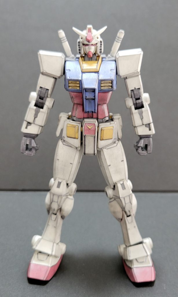 ふくらはぎの膨らみ部分だけ、地上の名残りから錆びを僅かに残しましたがちょっと違和感。