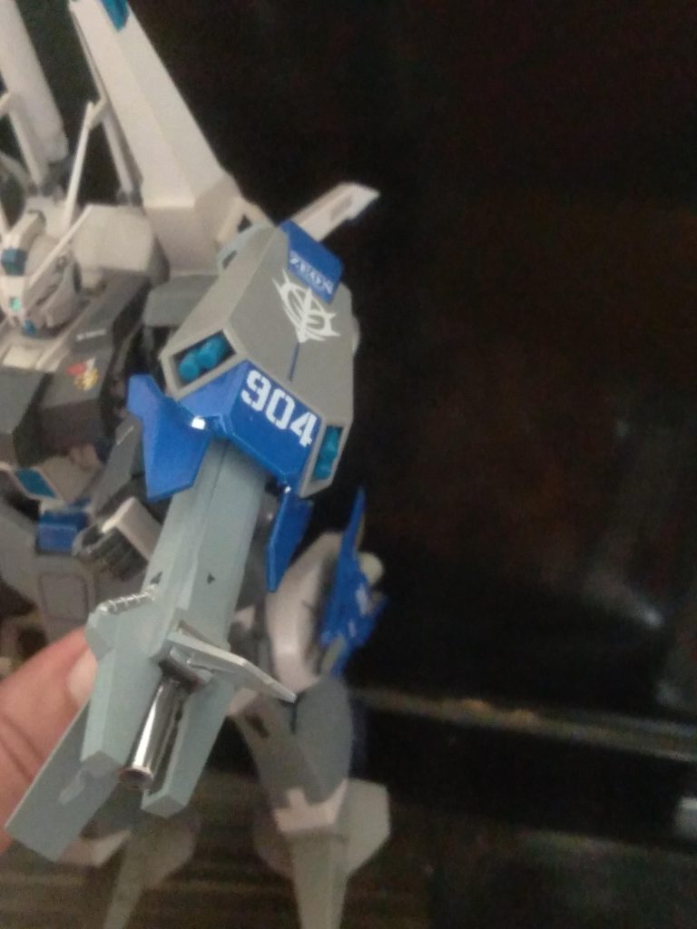 Mega particle cannon is ready. I like the decals I used. The jegan missile section also looks good