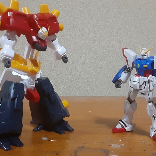 RGゴッドガンダム作ったらやはり作りたくなりとりあえず仮組しました。ついでに合わせ目消せるとこはタミヤセメントで処理、肘のポリキャップはプラ板で隠します。あと手首が小さいから置き換えたいな、以外とでかくてびっくりしたけど劇中はもっとでかかったなー（3枚目）