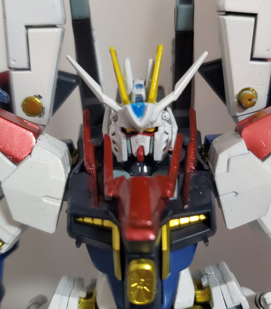 ボディは、Pストフリをベースにストフリのカリドゥスやボディ上部を赤く塗装し、ストライクフリーダムらしく仕上げました！