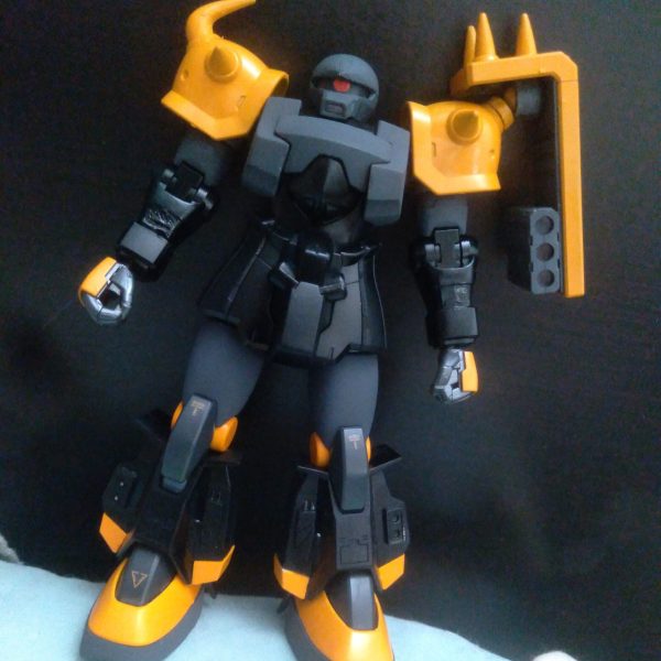 This is my custom zeon mobile suit. It is the MS-07/b Gouf B-Type. It's setting is that it is a newly developed Gouf that is the testbed for beam weaponry. It will have an external power generator to power the beam rifle, twin beam cannon, and beam saber. I can't wait to show everyone it's completed form
