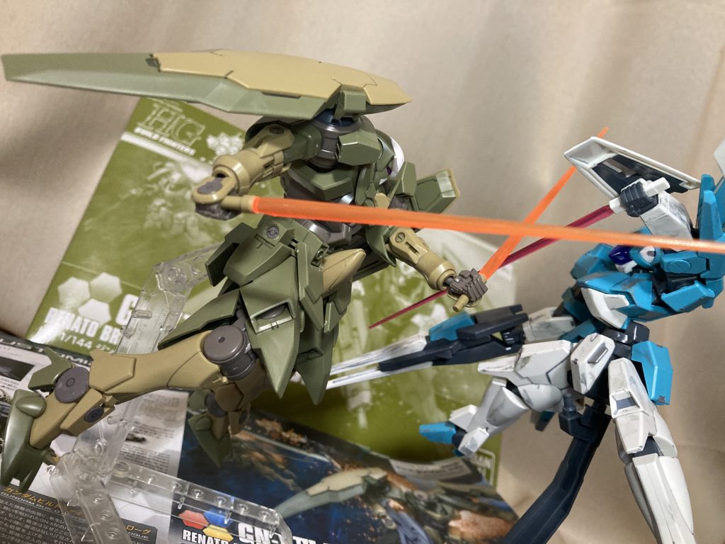 前作のクランシェカスタムとのガンプラバトル！勝つのはどちらだ！？