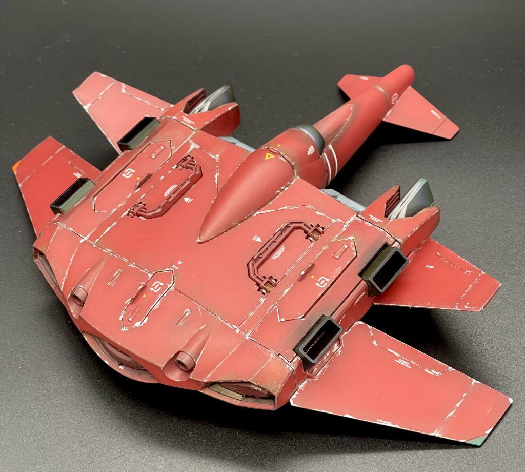 裏面。銀チョロ、スス汚れ、オイル滲みっぽいのと久々に飛行機系スケモ作ってるような感覚が味わえて楽しかったです。