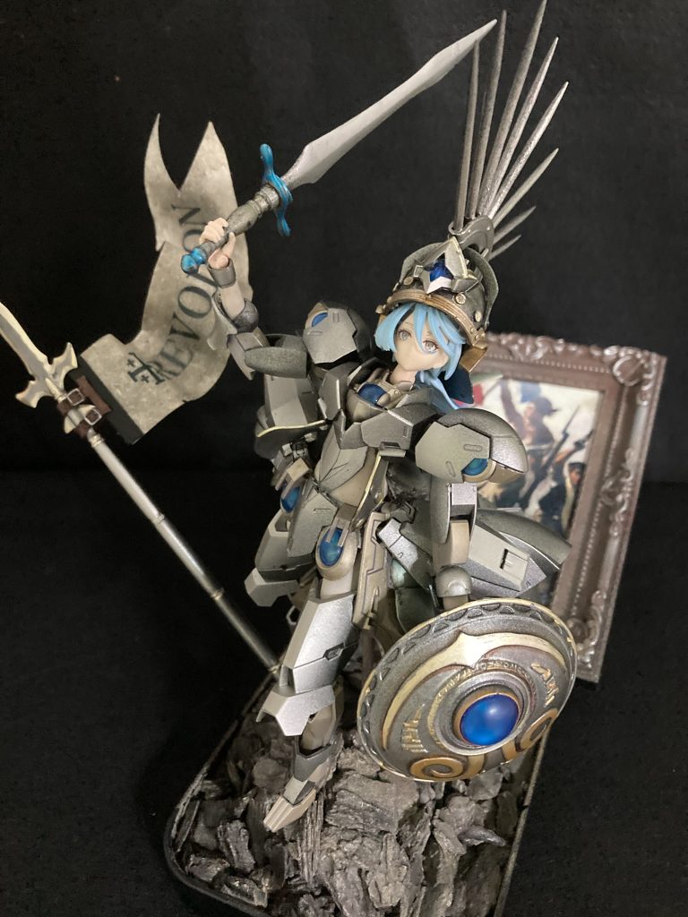 今回リベンジという事で真面目にジャンヌダルクなミオミオを女神、革命軍騎士としました。