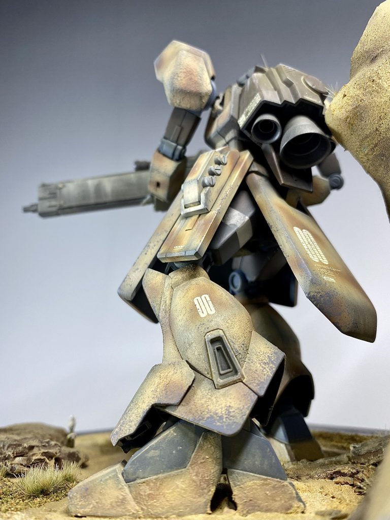 左下辺りに人影が…。フィギュアを2体ほど置いてあります。ほとんど見えませんが。